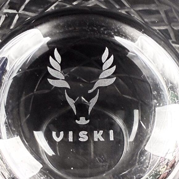 Etched Diamond-Cut Cocktail Mixing Beaker Glass With Pour Spout VISKI Crystal - Picture 5 of 7